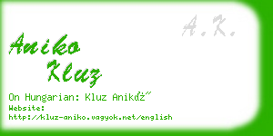 aniko kluz business card